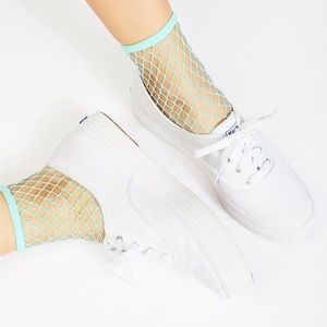 Mint Fishnet Socks